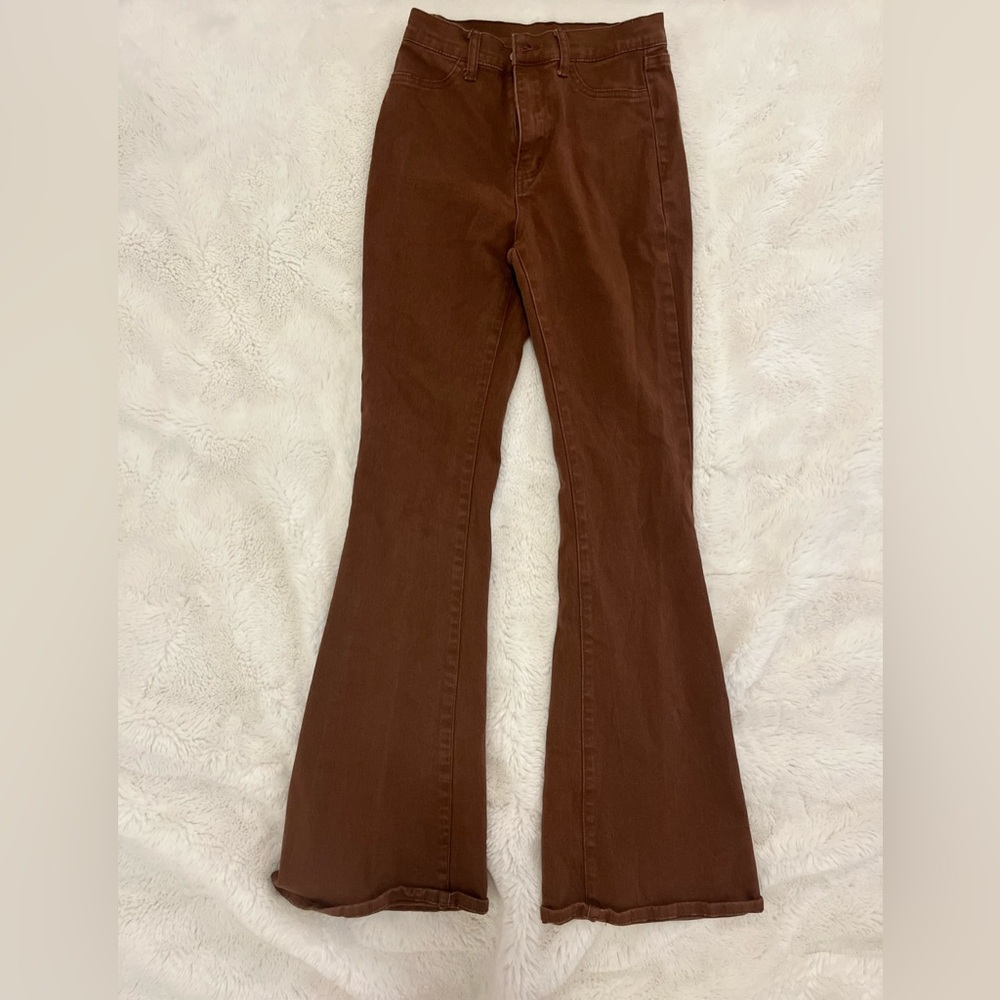 SHEIN Brown Boot Cut Jeans